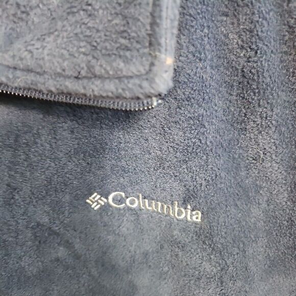 Columbia Men’s 2XL Fleece Zip Vest Navy Blue - Picture 3 of 10
